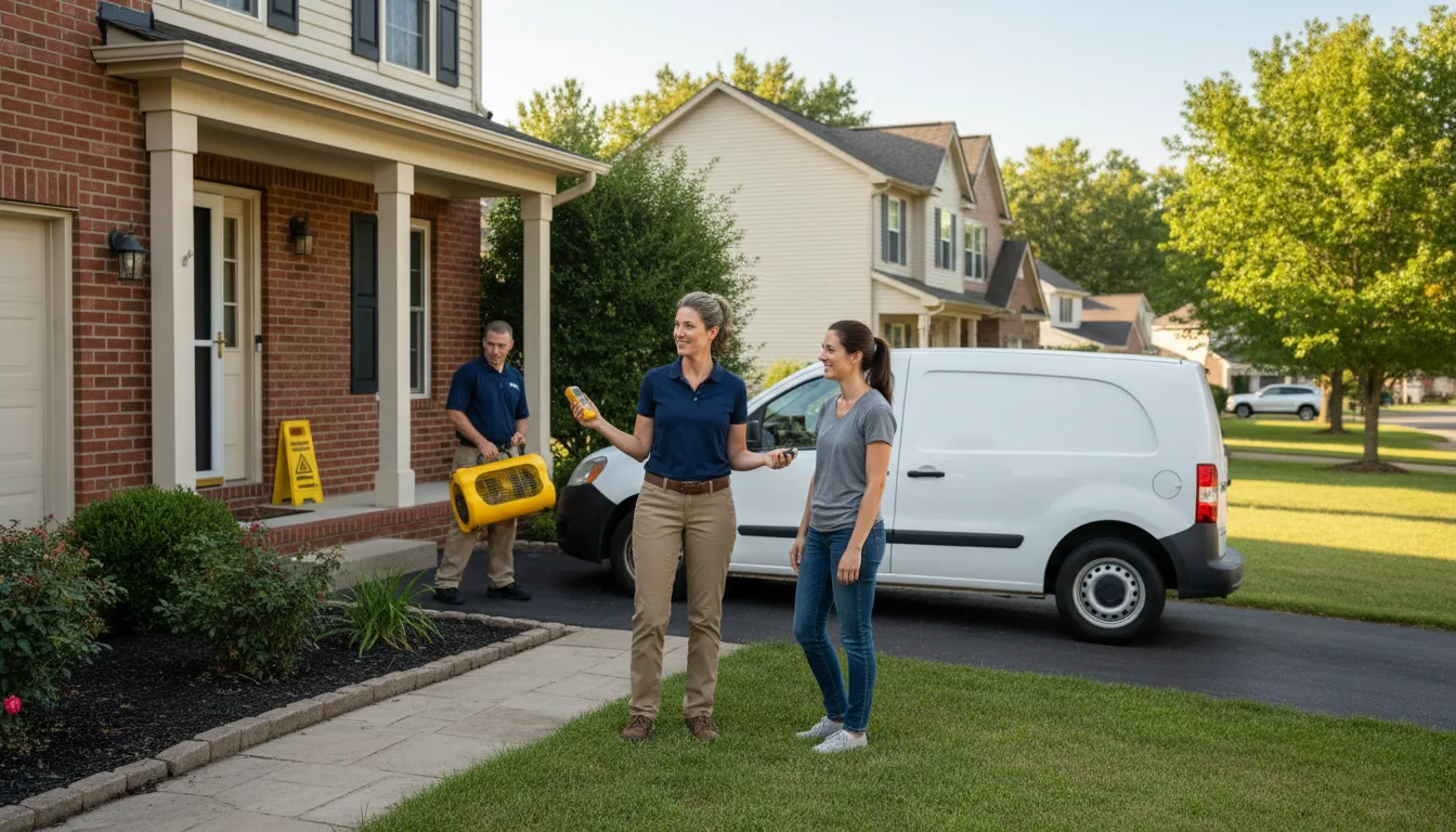 Residential water damage restoration in Alburtis, PA